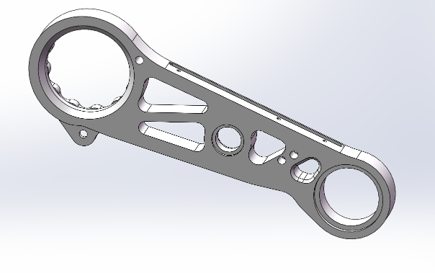 CAD view of the earlier leg structure with large openings.